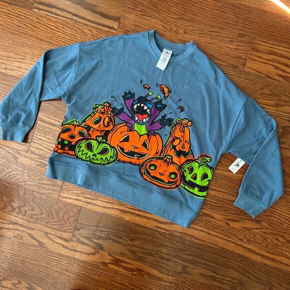 NWT Disney Parks 2024 Halloween Stitch Long Sleeve Tee Pull Over Size Small - Picture 2 of 11